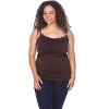 Women's Plus Size Lace Trim Tank Top - One Size Fits Most Plus - White Mark - 2 of 3