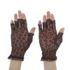 Unique Bargains Breathable Fingerless Leopard Print Manicure Gloves 1 Pair - 4 of 4