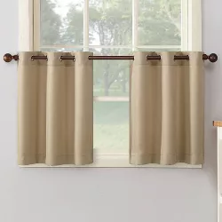 2pk 56"x24" Montego Casual Curtain Tiers Taupe - No. 918