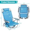 FURNIinspire Outdoor Portable Chair Adjustable Back Lightweight Design for Beach and Picnic, Blue, 24.8"*25.6"*32.28" - 4 of 4