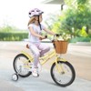 Costway 16'' Kids Bike w/Height Adjustable Handlebar Seat Basket Bell Training Wheels - 3 of 4