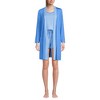 Lands' End Women's Cooling 3 Piece Pajama Set - Robe Tank and Shorts - 4 of 4