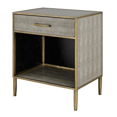New Pacific Direct Arista Faux Shagreen Side/ End Table