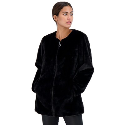 Women's Faux Fur Jacket - By Sebby Collection