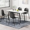 SEVOBAL Modern Plastic Stackable Dining Chair, Accent Chairs Set of 4 with Metal Legs for Indoor or Outdoor, Black, 21.26"*20.08"*33.27" - 4 of 4