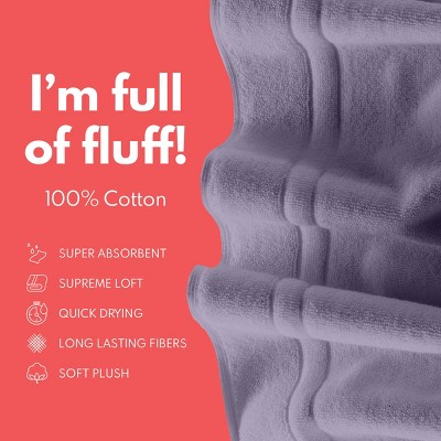 Lavender Luxury Cotton Bath Mat Set - 2 Pack