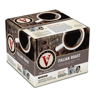 Victor Allen's Coffee Italian Roast Single Serve Coffee Pods, 42 Ct