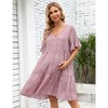 Women's Maternity Casual Dress  Flowy Floral Print, Ruffle leeves - 2 of 4