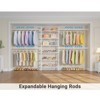 Timate P3 Closet Organizer System, Expandable Wall Mounted Clothes Rack, Industrial Pipe Garment Rack , Fits Spaces 6'4"-9'3" - 3 of 4