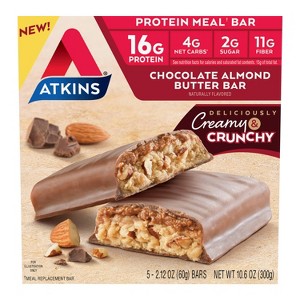 Atkins Meal Bar - Chocolate Almond Butter - 5pk - 1 of 4