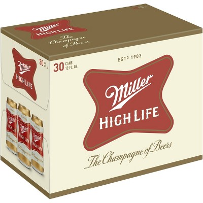 Miller High Life Beer - 30pk/12 fl oz Cans