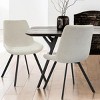 Kourtney Modern Upholstered Dining Chair Set of 4,Armless Side Chair with Black Legs for Dining Room,Kitchen,Farmhause-Maison Boucle - 4 of 4