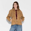 Women's Faux Suede Fringe Jacket - Wild Fable™ Brown - 2 of 3