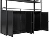 PAGED Full Size Loft Bed Simple Modern Pine Bed Frame with Desk, Shelves, Storage Stair and Guardrail for Bedroom - 4 of 4