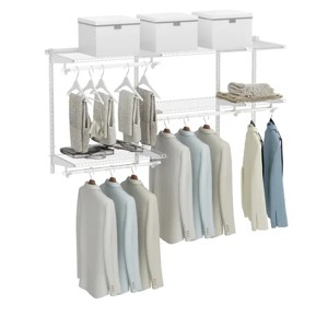 Racxily Custom Closet Organizer Kit 3 to 5 Feet Wall-Mounted Closet System with Hang Rod - 1 of 4