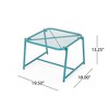Lyngins Modern Mesh Outdoor End Table, Rectangle Powder-Coated Metal Patio End Table for Outside Use, Patio Side Table - 3 of 4
