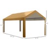 10 x 20ft Carport Roof, UV Resistant Canopy Replacement, Fits 84C-378V00 and 84C-206 Series - 3 of 4