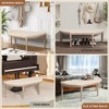 Wood,48 Inch Modern Bench Velvet Stool Upholstered Ottoman With Gold Metal Legs And Upholstered Seat For Bedroom Living Room Entryway,beige+gold - 4 of 4