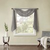 Dsvimoy Curtain Panel Solid Crushed Sheer Scarf for Living Room, Gray, 2.76"*8.66"*9.84" - 3 of 4