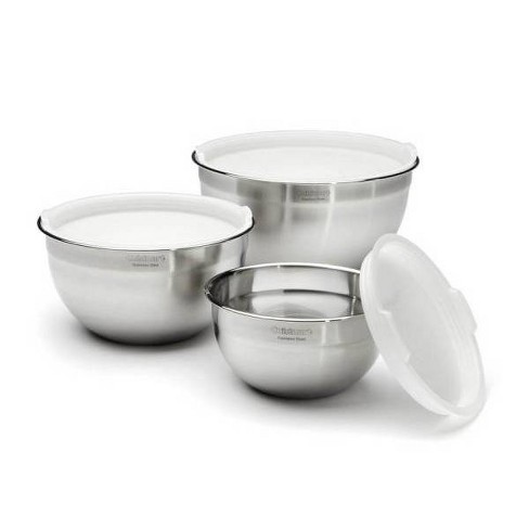 Stainless Steel Mixing Bowls with Lids, Set of 3