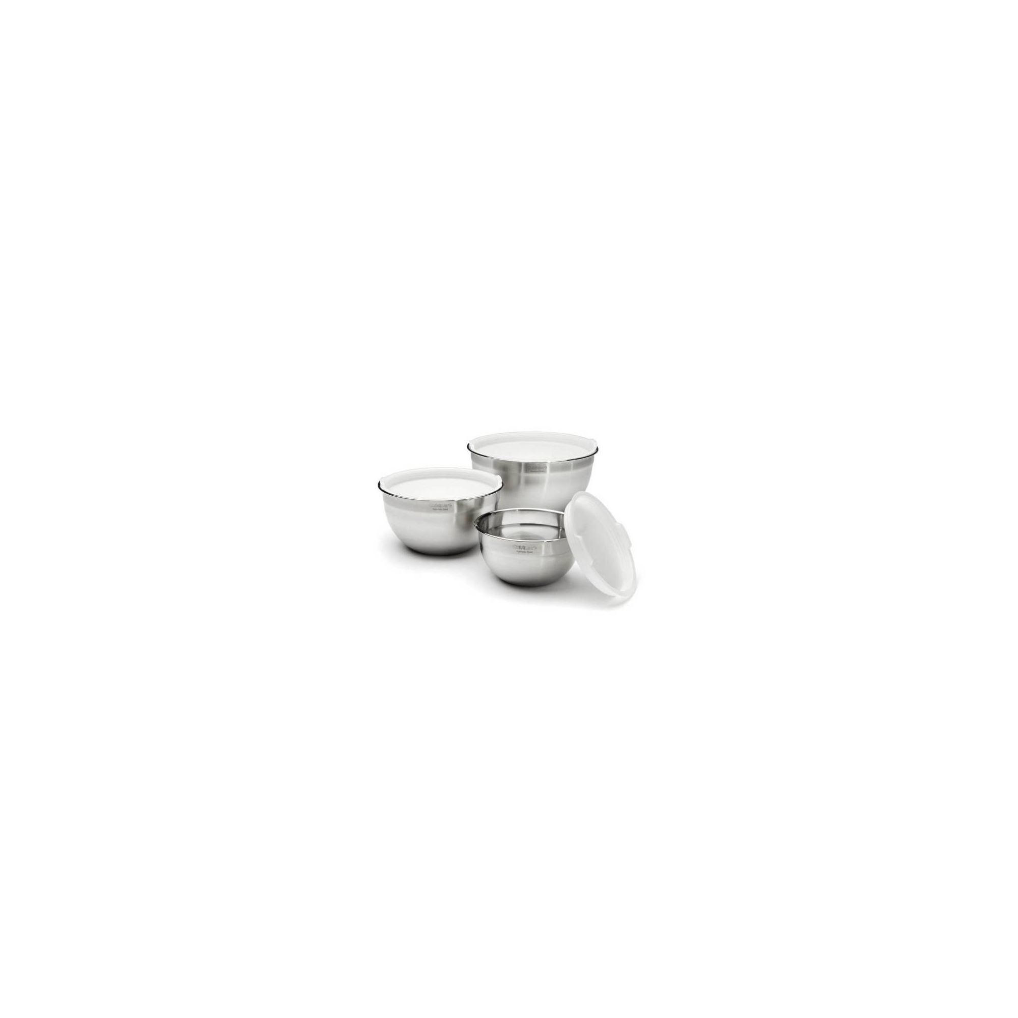 Cuisinart Set of 3 Stainless Steel Mixing Bowls with Lids
