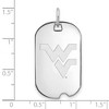 Black Bow Jewelry 10k White Gold West Virginia Mountaineers NCAA Pendant - 2 of 3