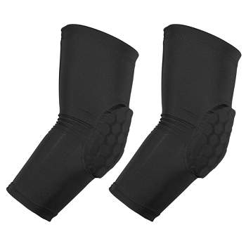 Unique Bargains 2pcs Elbow Brace Support Sleeve Elbow Pad Sleeve for Women Men Black M Size