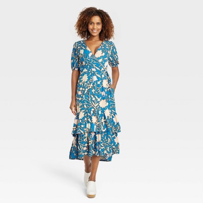 Women's Short Sleeve Wrap Dress - Knox Rose