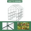 Large 57x85x77 Portable Greenhouse with 8 Shelves, Heavy Duty Walk in Green House, PE Cover & Mesh Windows for Outdoor and Indoor Garden Use, White - 4 of 4