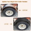 2 Pack Single Axle Trailer Fenders with Fenders Backs for 14"to 16" Wheels, 32" x 9" x 15" Trailer Fenders Replacement for Car Hauler Trailer - 4 of 4
