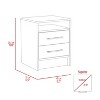 Vynxaria White and Light Oak 2-Drawer Nightstand ¨C Stylish Storage Solution - 4 of 4