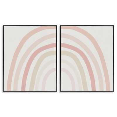 Stupell Industries Children's Soft Pastel Rainbow Shape, 24" x 30"