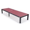LeisureMod Marlin Patio Sling Chaise Lounge Chair in Black Aluminum - 3 of 4