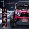 24V Kids Ride On Utv,2-Seater 4WD Electric Truck with Sun Shade, Remote Control, Led Lights, 4 Shock Absorbers - 3 of 4
