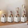 TOAOTBNBO 5 Tier Rotating Bookshelf with Drawer, Floor-Standing Bookcase With Stroage Cabinet, Wood Display Book Shelf for Bedroom - 4 of 4