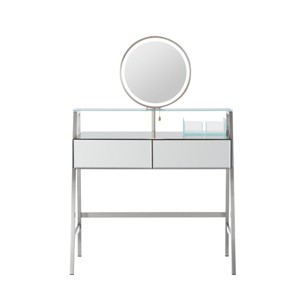 AZL1 Life Concept Dressers Modern LED Mirror Vanity Lighting System Multi Layer Storage Bedroom Furniture, Silver, 33.9"*19.7"*48.8" - 1 of 4