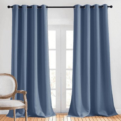 NICETOWN Grommet Top Blackout Curtains, Thermal Insulated Noise Reducing Window Drapes (Set of 2)