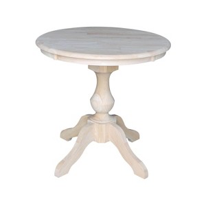 International Concepts 30" Round Top Pedestal Table - 28.9"H - 1 of 4