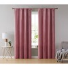 HLC.ME Lopez Velvet Premium Soft Light Filtering Back Tab Rod Pocket Window Treatment Curtain Panels - Set of 2 - 2 of 4