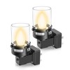 DORESshop Candle Night Light Plug in [2 Pack] with Dusk to Dawn Sensor, 3000K Warm White LED for Kids, Hallway, Bathroom, Bedroom - 2 of 4