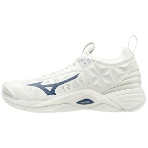 Mizuno Wave Momentum Women's Volleyball Shoe Womens Size 11 In Color White-Navy (0051) - 1 of 4