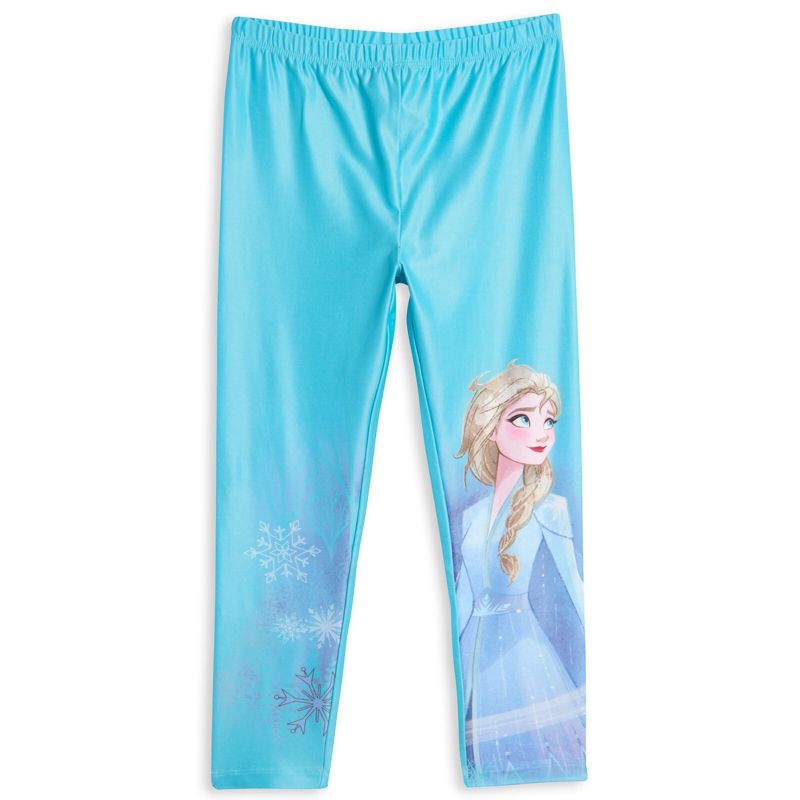 Disney Frozen Princess Anna Elsa Girls 3 Pack Leggings , 3 of 8