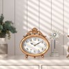 Aoibox Vintage Table Clock, Desk and Shelf Decor, French Rustic Antique Style Gold Mantel Clocks for Farmhouse, Living Room, Bedroom, Bedside, Gift - 4 of 4