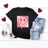 Simply Sage Market Women' Valentine Smiley Checkered Short Sleeve Graphic Tee - 3 of 4
