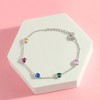 Girls' Multicolored Bezel Heart CZ Bracelet Sterling Silver - In Season Jewelry - 4 of 4
