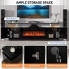 70 Inches Fireplace TV Stand for TVs up to 80” w/36'' Electric Fireplace & Remote, Modern Entertainment Center, Wooden TV Console for Living Room - 4 of 4