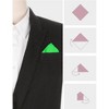 Elerevyo Men Foldable Satin Shiny Solid Color Pocket Squares - 3 of 4