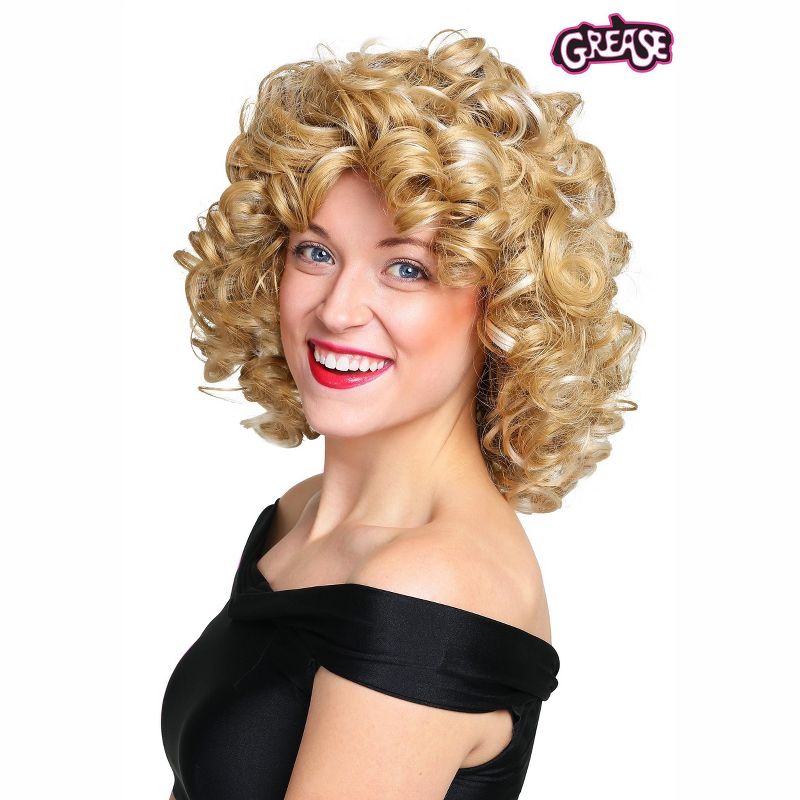 HalloweenCostumes.com One Size Fits Most Women Grease Women's Bad Sandy Wig, Yellow, 2 of 4
