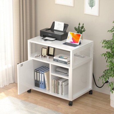 Aheaplus Rolling File Cabinet, Lateral Office Filing Cabinets With ...