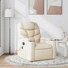 vidaXL Cream Fabric Recliner Chair, 6-Point Vibration Massage, Adjustable Backrest & Footrest - 2 of 4
